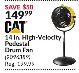 Princess Auto 14 in. High-Velocity Pedestal Drum Fan offer