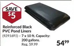 Princess Auto Reinforced Black PVC Pond Liners offer