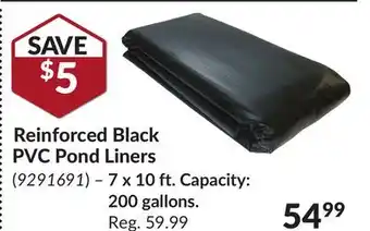 Princess Auto Reinforced Black PVC Pond Liners offer