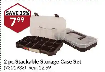 Princess Auto 2 pc Stackable Storage Case Set offer