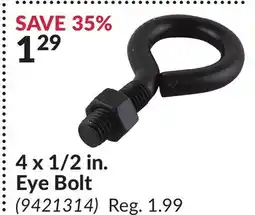 Princess Auto 4 x 1/2 in. Eye Bolt offer