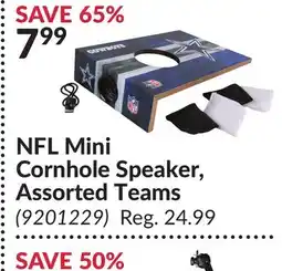 Princess Auto NFL Mini Cornhole Speaker, Assorted Teams offer