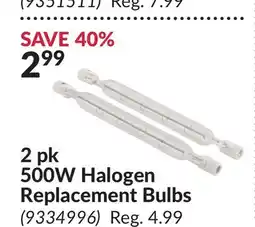 Princess Auto 2 pk 500W Halogen Replacement Bulbs offer