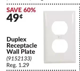Princess Auto Duplex Receptacle Wall Plate offer