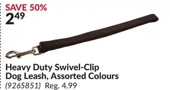 Princess Auto Heavy Duty Swivel-Clip Dog Leash Assorted Colours offer