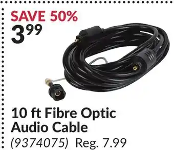 Princess Auto 10 ft Fibre Optic Audio Cable offer