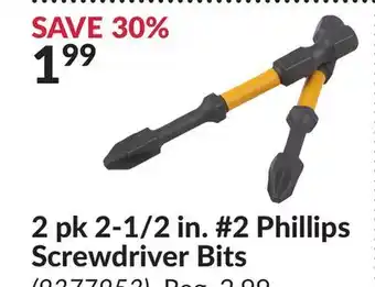 Princess Auto 2 pk 2-1/2 in. #2 Screwdriver Bits offer