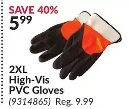 Princess Auto 2XL High-Vis PVC Gloves offer