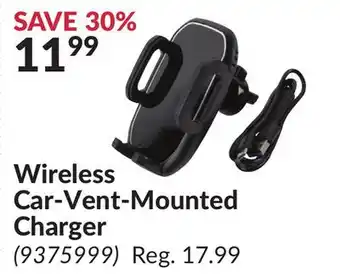 Princess Auto Wireless Car-Vent-Mounted Charger offer