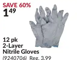 Princess Auto 12 pk 2-Layer Nitrile Gloves offer