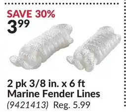 Princess Auto 2 pk 3/8 in. x 6 ft Marine Fender Lines offer