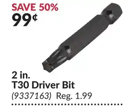 Princess Auto 2 in. T30 Driver Bit offer