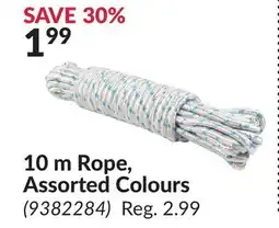 Princess Auto 10 m Rope Assorted Colours offer