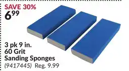 Princess Auto 3 pk 9 in. 60 Grit Sanding Sponges offer