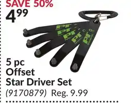 Princess Auto 5 pc Offset Star Driver Set offer