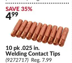 Princess Auto 10 pk .025 in. Welding Contact Tips offer