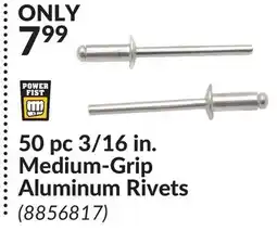 Princess Auto 50 pc 3/16 in. Medium-Grip Aluminum Rivets offer