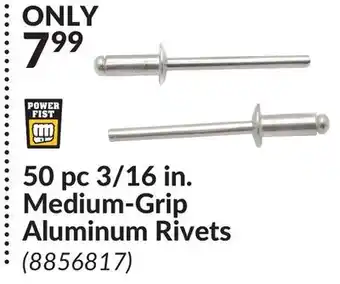 Princess Auto 50 pc 3/16 in. Medium-Grip Aluminum Rivets offer