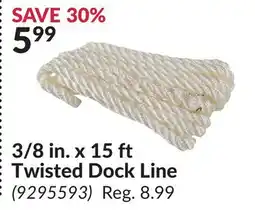 Princess Auto 3/8 in. x 15 ft Twisted Dock Line offer