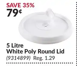 Princess Auto 5 Litre White Poly Round Lid offer