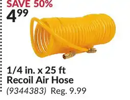 Princess Auto 1/4 in. x 25 ft Recoil Air Hose offer
