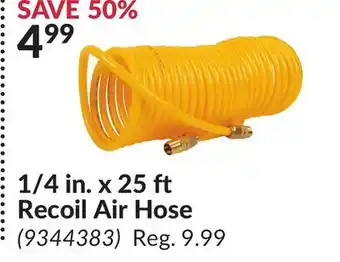 Princess Auto 1/4 in. x 25 ft Recoil Air Hose offer