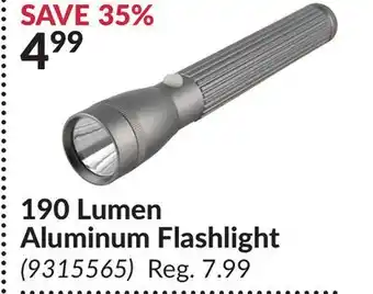 Princess Auto 190 Lumen Aluminum Flashlight offer