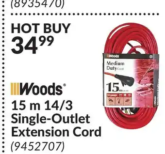 Princess Auto 15 14/3 Single-Outlet Extension Cord offer
