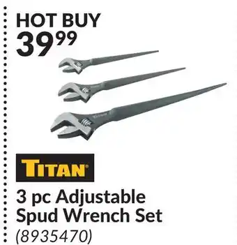 Princess Auto TITAN 3 pc Adjustable Spud Wrench Set offer