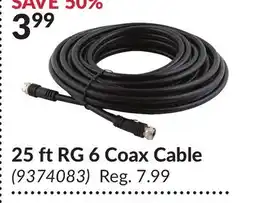 Princess Auto 25 ft RG 6 Coax Cable offer