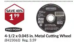 Princess Auto 4-1/2 x 0.045 in. Metal Cutting Wheel offer