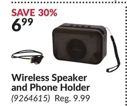 Princess Auto Wireless Speaker and Phone Holder offer
