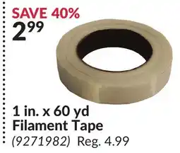 Princess Auto 1 in. x 60 yd Filament Tape offer