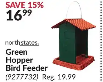 Princess Auto Green Hopper Bird Feeder offer