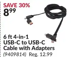 Princess Auto 6 ft 4-in-1 USB-C to USB-C Cable with Adapters offer