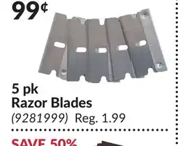 Princess Auto 5 pk Razor Blades offer