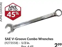 Princess Auto 1/2 in. SAE V-Groove Combo Wrenches offer