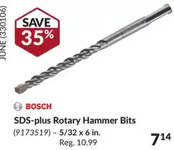 Princess Auto SDS-plus Rotary Hammer Bits offer