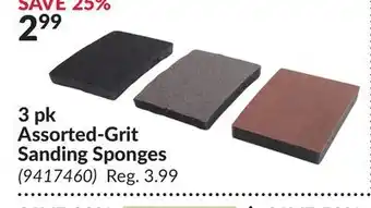 Princess Auto 3 pk Assorted-Grit Sanding Sponges offer