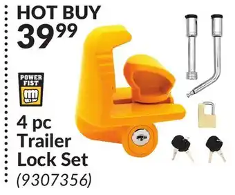 Princess Auto 4 pc Trailer Lock Set offer