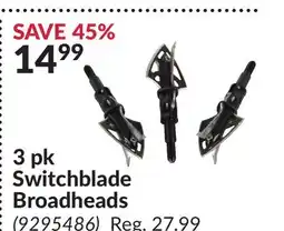 Princess Auto 3 pk Switchblade Broadheads offer