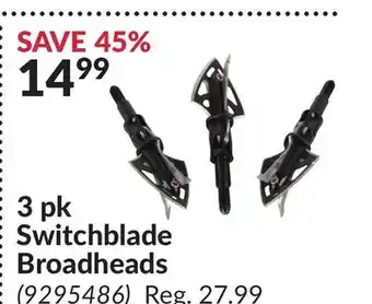 Princess Auto 3 pk Switchblade Broadheads offer