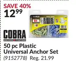 Princess Auto 50 pc Plastic Universal Anchor Set offer
