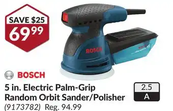 Princess Auto 5 in. Electric Palm-Grip Random Orbit Sander/Polisher offer