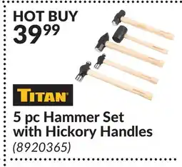 Princess Auto 5 pc Hammer Set with Hickory Handles offer