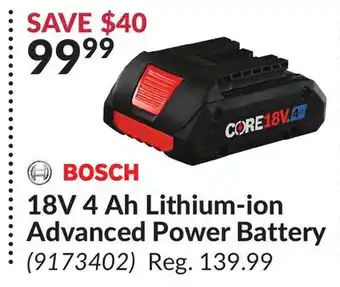 Princess Auto 18V 4 Ah Lithium-ion Advanced Power Battery offer