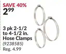 Princess Auto 3 pk 2-1/2 to 4-1/2 in. Hose Clamps offer