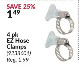 Princess Auto 4 pk EZ Hose Clamps offer