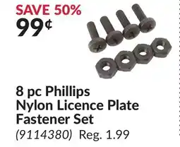 Princess Auto 8 pc Phillips Nylon Licence Plate Fastener Set offer