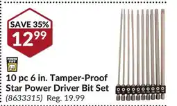 Princess Auto 10 pc 6 in. Tamper-Proof Star Power Driver Bit Set offer